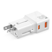 Travel adapter 25W, EU/US/UK/AU White