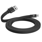 Magnetic cable USB-A to USB-C 1m Black Flat Patented Original