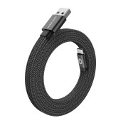 Magnetic cable USB-A to USB-C 1m Black Flat Patented Original