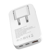 Slim Charger dual USB-C, Single USB-A white