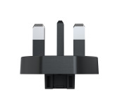 Travel charger with powerbank 10 000mAh, Lightning and USB-C cable, black