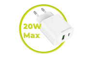PD20W Wall Charger MO12 - USB-A + USB-C