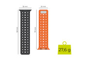 Magnetic Strap Black/Orange 44/45/46/49mm