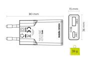 Mobile Origin GaN 30W Slim Charger MO16 - USB-A + USB-C