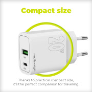 PD20W Wall Charger MO12 - USB-A + USB-C