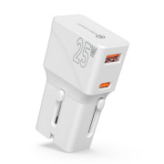 Travel adapter 25W, EU/US/UK/AU White