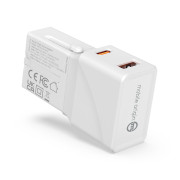 Travel adapter 25W, EU/US/UK/AU White