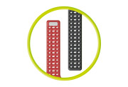Magnetic Strap Black/Red 44/45/46/49mm