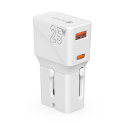 Travel adapter 25W, EU/US/UK/AU White