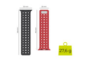 Magnetic Strap Black/Red 44/45/46/49mm