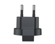 Travel charger with powerbank 10 000mAh, Lightning and USB-C cable, black