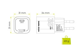 Super Charger single USB-C 35W GaN III White
