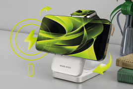 3in1 Qi2 25W Foldable Charging Stand PW35 Silver MagSafe Compatible