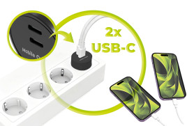 30W Charger Plug PW33 - 2x USB-C, Black