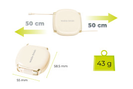 100W Retractable Cable Box USB-C to USB-C CB7, Beige