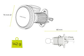 Bezdrátová nabíječka do větrací mřížky auta CA18, kompatibilní s Apple Watch/iPhone MagSafe