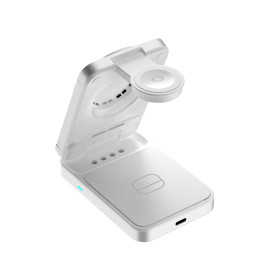 3in1 Qi2 25W Foldable Charging Stand PW35 Silver MagSafe Compatible