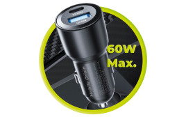 Car Charger CA2 60W USB-C and USB-A