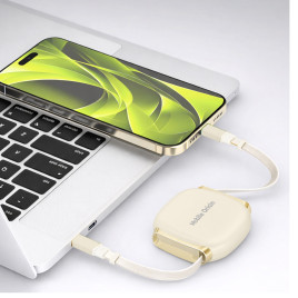 100W Retractable Cable Box USB-C to USB-C CB7, Beige