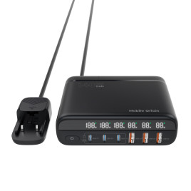 GaN 140W Travel Charger Hub PW12 EU/UK/US, 3x USB-C + 3x USB-A