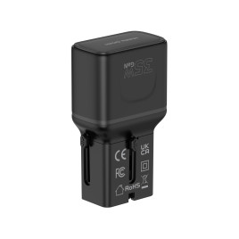 Cestovní Adaptér GaN 35W, EU/US/UK/AU PW25 Black