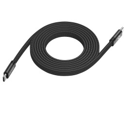 Magnetický kabel 1 m USB‑C na USB‑C – černý, plochý, originál