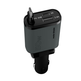 3in1 Car Charger CA27, 50W - USB-C + USB-A, USB-C Cable