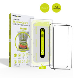 Screen Guard with easy applicator Full Coverage, 2 pack iPhone 16 Series