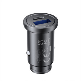 Metal Car Charger 30W CA12 - USB-C, USB-A