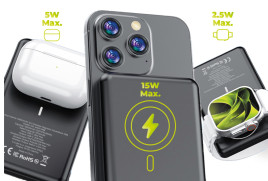 Wireless Metal Slim PowerBank 3in1 PB8 10000mAh