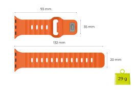 Magnetic Strap III for Apple Watch 44 / 45 / 46 / 49 mm - Orange