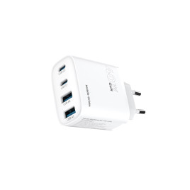 GaN síťová nabíječka 40W PW22 – 2x USB-C + 2x USB-A