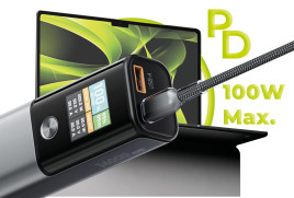 PowerBank 100W PD 14000mAh with Display PB12 - USB-C + USB-A