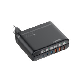 GaN 140W Travel Charger Hub PW12 EU/UK/US, 3x USB-C + 3x USB-A