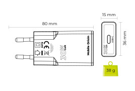 GaN nabíječka tenká 30W TÜV MO17 – USB-C
