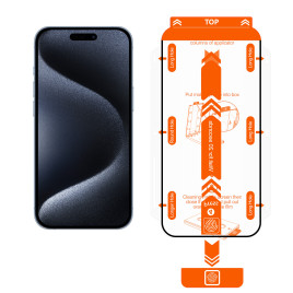 Screen Guard iPhone 15 Pro Max with easy applicator, 2 pack