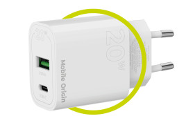 Síťová nabíječka PD20W MO12 – USB‑A + USB‑C