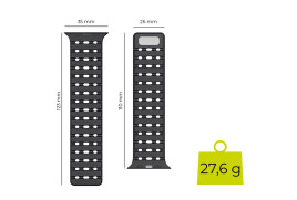 Magnetický řemínek pro Apple Watch 44 / 45 / 46 / 49 mm – černý