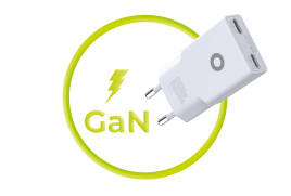 GaN nabíječka tenká 30W TÜV MO18 – duální USB‑C