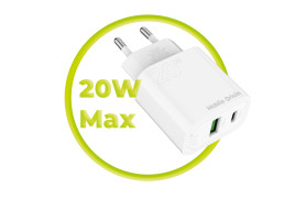 Síťová nabíječka PD20W MO12 – USB‑A + USB‑C