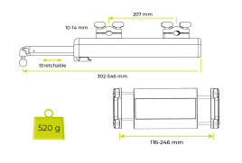 Tablet and Phone Car Headrest Mount Arm CA17
