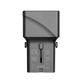 Travel adapter 25W, EU/US/UK/AU Black