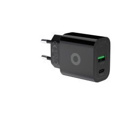 Síťová nabíječka MO12, PD20W – USB‑A + USB‑C, Černá