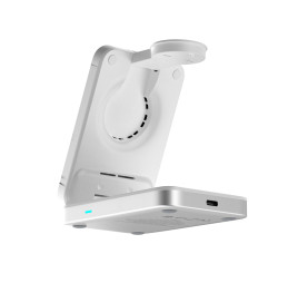 3in1 Qi2 25W Foldable Charging Stand PW35 Silver MagSafe Compatible