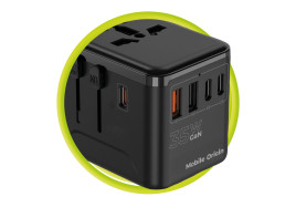 Travel Adapter GaN 35W PW4 EU/UK/US/AUS, 3x USB-C + 2x USB-A