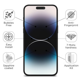 Screen Guard iPhone 14 Pro MAX Sapphire Coated with applicator