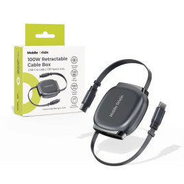 100W Retractable Cable Box USB-C to USB-C CB7, Spage Grey