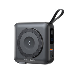 PowerBank 10000mAh / Travel Charger, Lightning/USB-C Cable, Černá - kompatibilní s MagSafe AW / iPhone