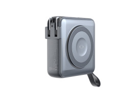 PowerBank 10000mAh/Travel Charger, Lightning/USB-C Cable, MagSafe/AW/iPhone Compatible, Grey + Pink