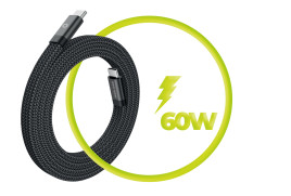 Magnetický kabel 1 m USB‑C na USB‑C – černý, plochý, originál